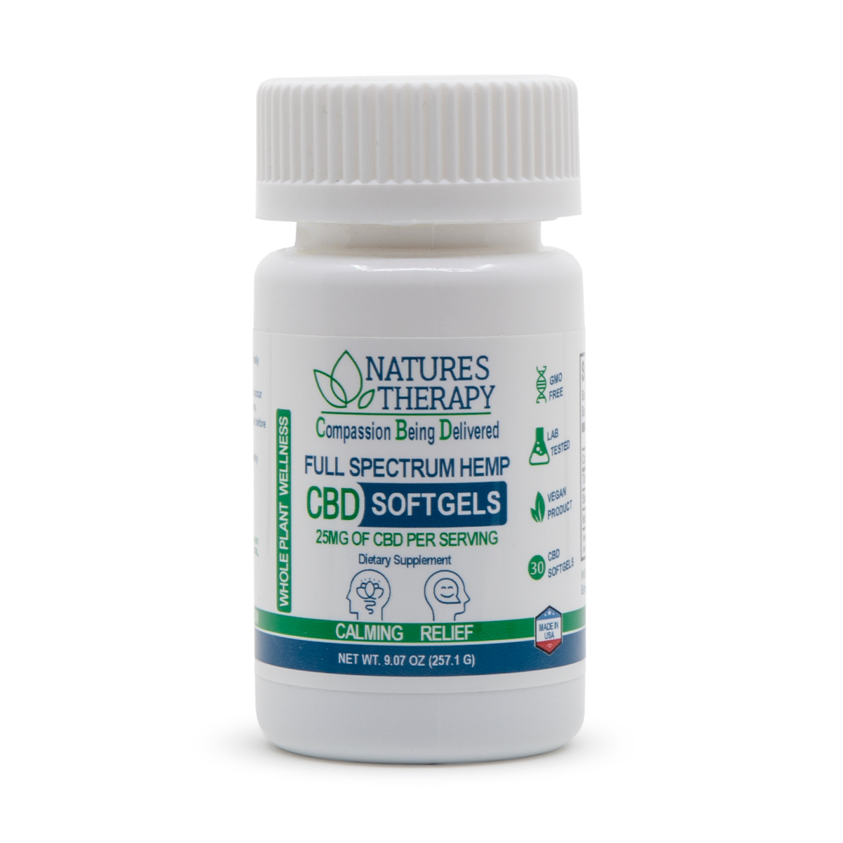 25mg Full Spectrum Softgels - Natures Therapy